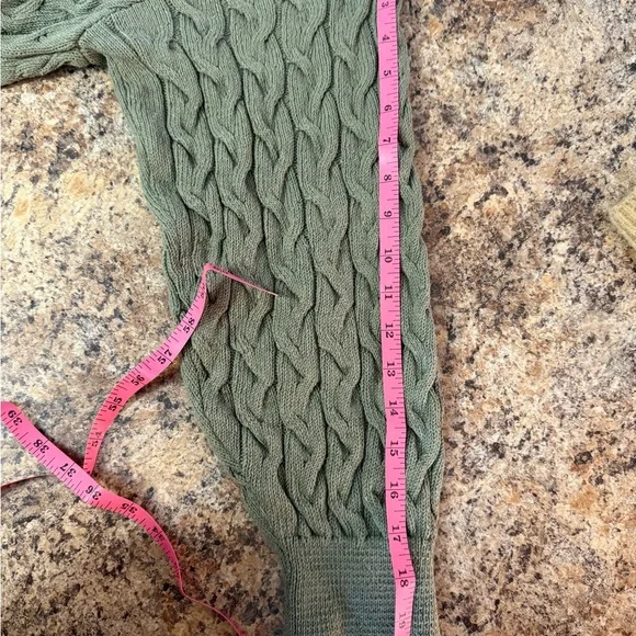 Zara Cable Knit Cropped Sweater Medium - Picture 7 of 7